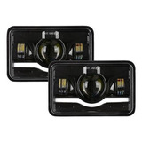 Par 4x6'' Rectangular Led H4 Faros Ojos Demonio Hi/lo Beam