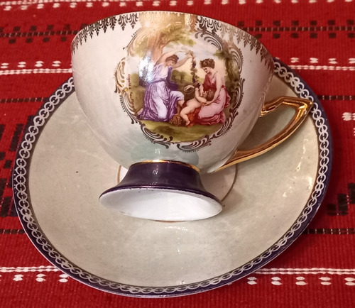 Taza De Porcelana Alemana Con Diseño De Angélica Kauffman