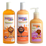 Han Shampoo +enjuague +crema Peinar Kids Extractos Naturales