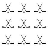 36 Unids/set Hockey Cross Sticks Patrn Vinilo Adhesivo De Pa