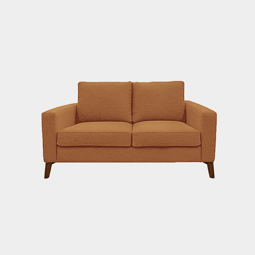 Love Seat Praga Tela Curri Marron - Inlab Muebles