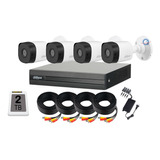 Kit 4 Camaras Dahua 1080p Disco 2 Tb Dvr Cctv H265+ Bala 2mp