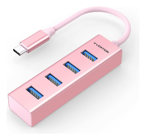 Lention 4 En 1 Usb C Hub, 4 Puertos Usb 3.0, Adaptador Multi