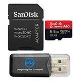 Sandisk  Tarjeta De Memoria Micro Sdxc Extreme Pro De 64 Gb