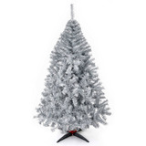 Arbol De Navidad Pino Naviplastic Plateado Monarca 1.90m Color Plata Matizado