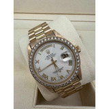 Rolex Day Date 36 Mm 18038 Diamantes Romanos Suizo Full Set