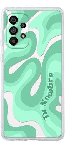 Funda Para Galaxy Para Mujer Curvas Verdes Con Tu Nombre