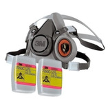 Kit Respirador Mascarilla 6200 3m Con Filtros 7093c Incluido