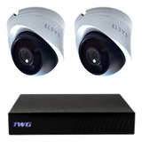 Kit Dvr 4 Canais + 2 Câmeras Dome Bnc