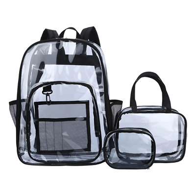 Ninzi® Conjunto De Tres Piezas De Mochila Impermeable Color Negro | MercadoLibre