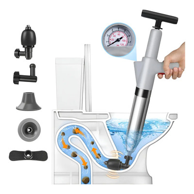 Bomba Destapacaños De Aire, Baños Tuberías Lavabo Drenaje,Herramienta Para Destapar Inodoros, Herramienta Para Destapar Inodoros De Alta Presión, Purgador De Aire En Tiempo Real, Herramienta Resistent | Envío gratis