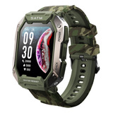 Reloj Smartwatch C20 Plus Tank Hombre Camu Verde Sumergible