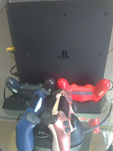 Playstation Ps4 Pro 4k + 4 Controles + 20 Jogos + Acessórios