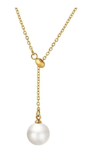 Cyber Off! Collar Perla Cultivada Oro 18kt Ajustable