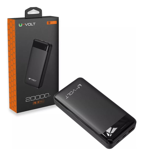 Power Bank Batería Portátil 20000mah Carga Rápida 20w U Volt Color Negro