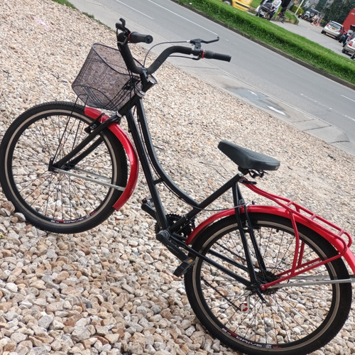 Bicicleta Playera Rin 26 18 Cambios Negro Rojo   Usada  