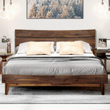 Acacia Aurora - Cama De Plataforma De Madera De 14 Pulgadas,