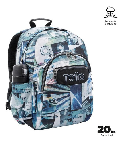 Morral Totto Acuarela Bolso Escolar Trabajo Grande Porta Pc 