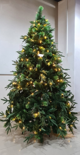 Árbol Pino Navidad Navideño Preiluminado 2.10 Mts Frondoso