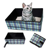 Caja De Arena Portátil Plegable Para Gatos  Caja De Arena D