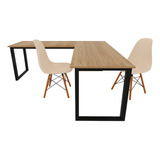 Conjunto Mesa Grande Diretor P/ Cozinha 2 Eames