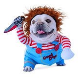 Chucky - Disfraz De Perro Mortal Para Perro, Ropa De Hallowe