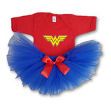 Conjunto Wonder Pañalero Y Tutu Super Heroe Bebe Smash Cake