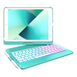 Funda C/teclado Mmk Para iPad 2021 9g/8g/7g 10.2in Lakeblue