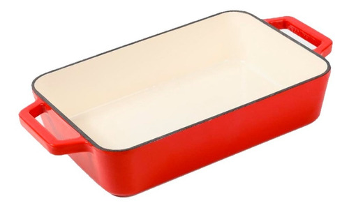 Fuente Roja Esmaltada Con Asas 30x22cm Volf