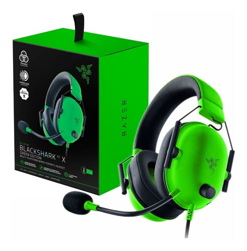 Fone De Ouvido Gamer Razer Blackshark V2 X Green Headset P2