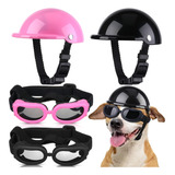 Frienda Juego De 4 Cascos Y Gafas Para Perros De 4 Pulgadas,