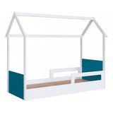 Cama Infantil Montessoriana Secreto Completa Cor Branco/azul 