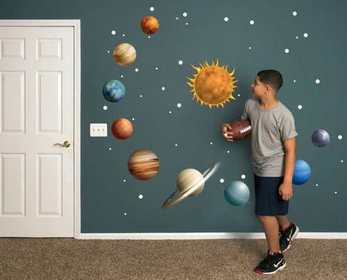 Vinilo Decorativo, Sistema Solar, Planetas, Espacio, Sol Color Multicolor