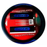Kit Protector Cubre Volante Cubre Cinturon Azul Reflectivo