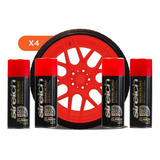 Kit X4 Stretch Pintura Removible Rojo Vinilo Aerosol