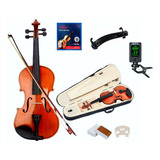 Violín Acústico Estuche+arco+colofonia+afinador+almohadilla