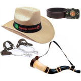 Kit Infantil Chapeu Mm + Espora Country + Berrante + Cinto