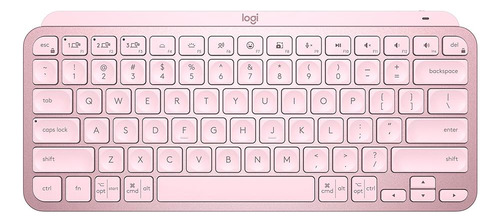 Teclado Sem Fio Logitech Mx Keys Mini Usb Rosa 920-010507