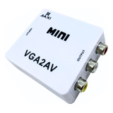 Mini Conversor Adaptador Vga Para Áudio E Vídeo Av Rca