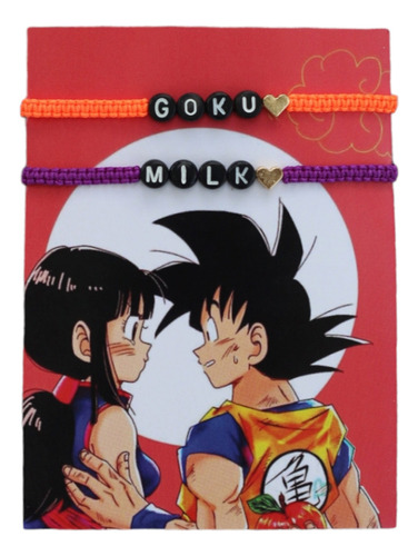 Pulseras Son Goku Y Milk Pareja Dragon Ball Detalle De Moda