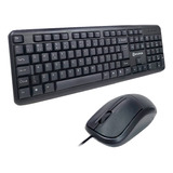 Kit Teclado E Mouse Basico Com Fio Usb 1000 Dpi Macia Slim