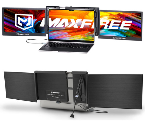 Maxfree T2 - Monitor Porttil Triple Para Pantalla De Laptop