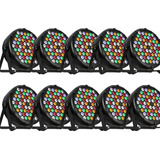 10 Canhão Refletor 60 Led Dj Rgbw Ambar Dmx Iluminação Festa