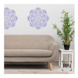 Stencil Cuarta Mandala  Mnl307-1/4 80cm Pared Piso Muebles 