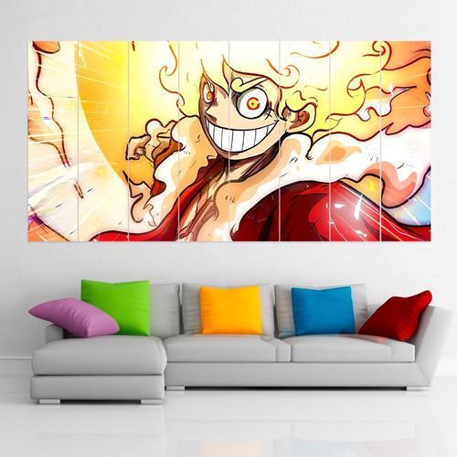 Cuadro Poliptico Luffy Gear 5 Nika Sun God Art Xxl 192x100cm