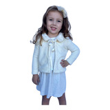 Bolero Infantil Menina Casaquinho Pele Plush Poliéster Festa