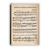 Cuadro De Partituras - Himno Nacional Argentino - Musica