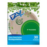 Platos Desechables Biodegradables 9pulgadas Izyeco 30 Unid