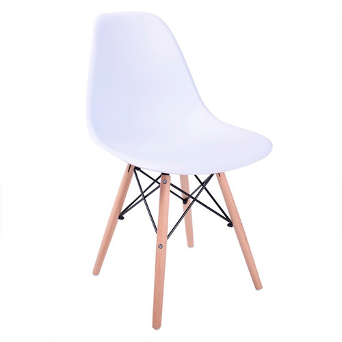 Silla Auxiliar Para Sala O Comedor Eames Blanca 