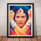 Cuadro Series - Mujer Maravilla Vintage - Tv Poster - Dc